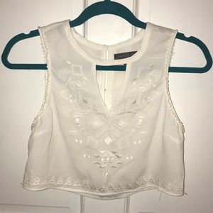 Kendall & Kylie white crop top